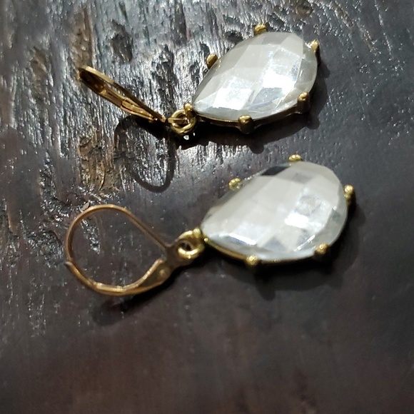 Joan Rivers Gold and Clear Teardrop Earrings - Picture 2 of 6